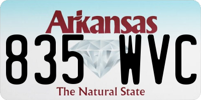 AR license plate 835WVC