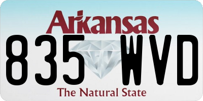 AR license plate 835WVD