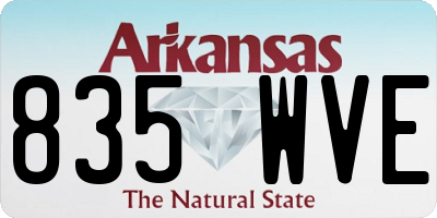 AR license plate 835WVE