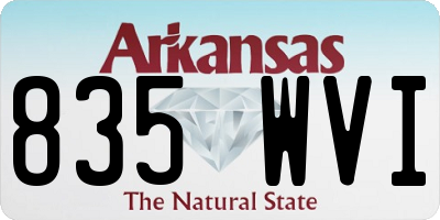 AR license plate 835WVI