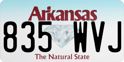 AR license plate 835WVJ