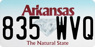 AR license plate 835WVQ