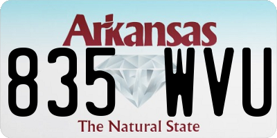 AR license plate 835WVU