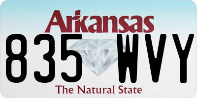 AR license plate 835WVY