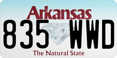 AR license plate 835WWD