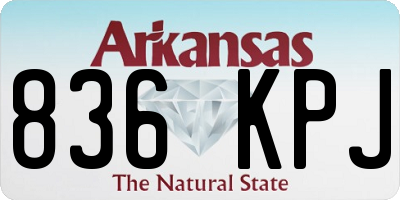 AR license plate 836KPJ