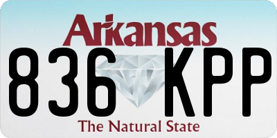 AR license plate 836KPP