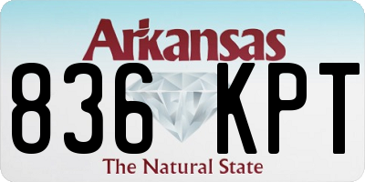 AR license plate 836KPT