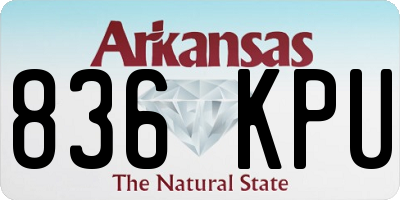 AR license plate 836KPU