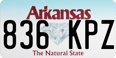 AR license plate 836KPZ