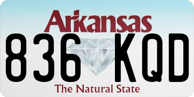 AR license plate 836KQD
