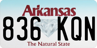 AR license plate 836KQN