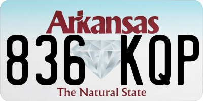 AR license plate 836KQP
