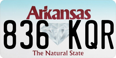 AR license plate 836KQR