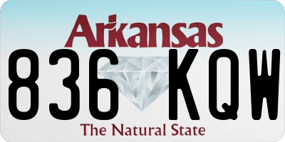 AR license plate 836KQW