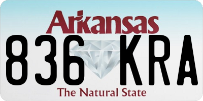 AR license plate 836KRA