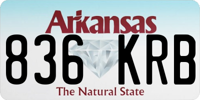 AR license plate 836KRB