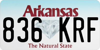 AR license plate 836KRF