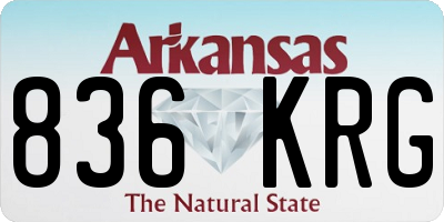 AR license plate 836KRG