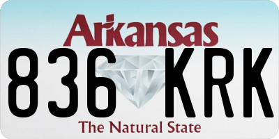 AR license plate 836KRK