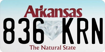 AR license plate 836KRN