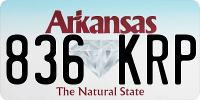 AR license plate 836KRP