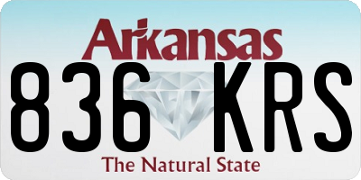 AR license plate 836KRS