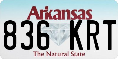AR license plate 836KRT