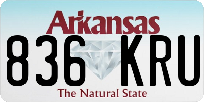 AR license plate 836KRU