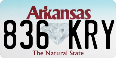 AR license plate 836KRY