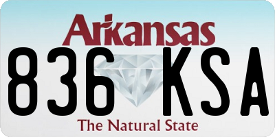 AR license plate 836KSA
