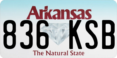 AR license plate 836KSB