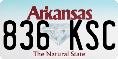AR license plate 836KSC