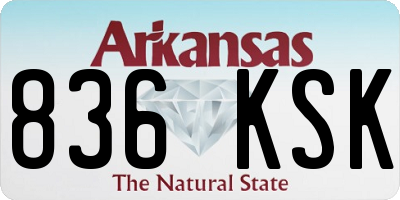 AR license plate 836KSK