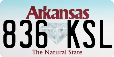 AR license plate 836KSL