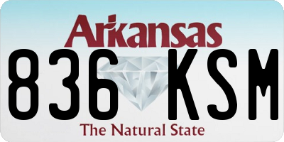 AR license plate 836KSM
