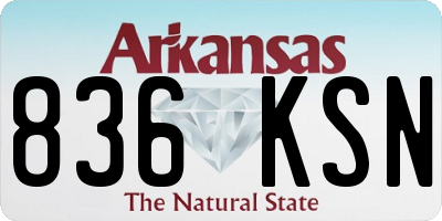 AR license plate 836KSN