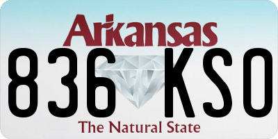 AR license plate 836KSO