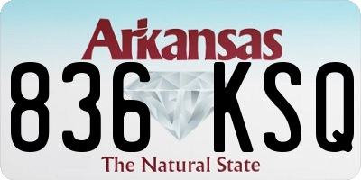 AR license plate 836KSQ