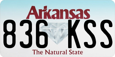 AR license plate 836KSS