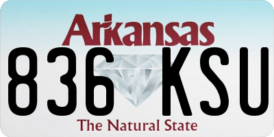 AR license plate 836KSU