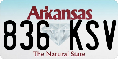 AR license plate 836KSV