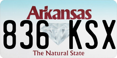 AR license plate 836KSX