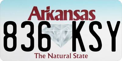 AR license plate 836KSY