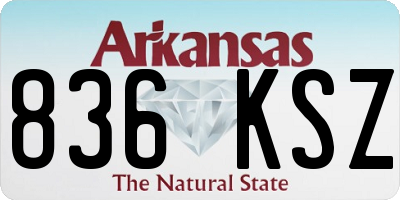 AR license plate 836KSZ