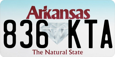 AR license plate 836KTA