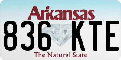 AR license plate 836KTE