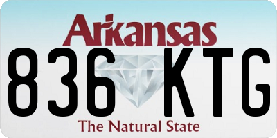 AR license plate 836KTG