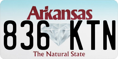 AR license plate 836KTN