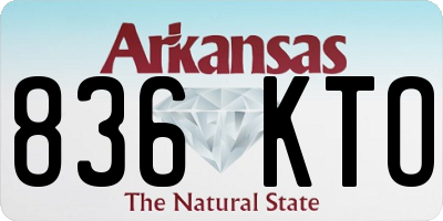 AR license plate 836KTO